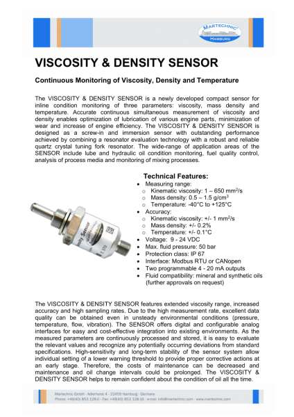 VISCOSITY & DENSITY SENSOR PDF