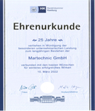 Ehrenurkunde Martechnic Hamburg